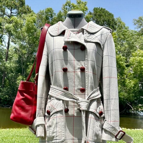 Coach Vintage Soho Waverly Buckle Bag 1999 Dominican Republic Brass & Red 4157 - Picture 7 of 16